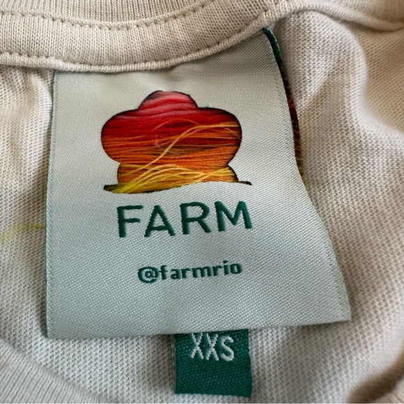 FARM Rio The Tropics Pleat Muscle Tee Size XXS Runs Big - Picture 2 of 5